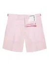 Orlebar Brown Tailored Linen Shorts In Pink