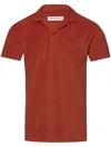 Orlebar Brown Terry-cloth Polo Shirt In 褐色