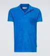 Orlebar Brown Terry Cotton Polo Shirt In Blue