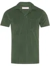 Orlebar Brown Green Terry Towelling Polo In Green