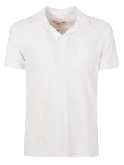 Orlebar Brown Terry Polo Shirt In White