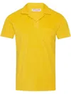 Orlebar Brown Terry Polo Shirt In Yellow
