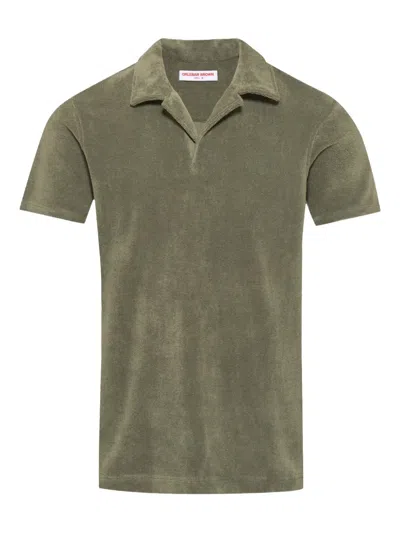 ORLEBAR BROWN TERRY RESORT POLO-COLLAR TOP
