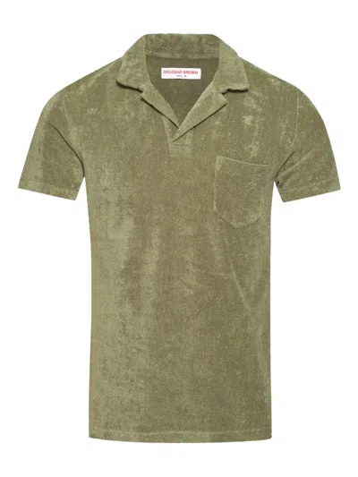 Orlebar Brown Terry Towelling Pocket T-shirt In Green