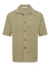 Orlebar Brown Thomas Textured-knit Short-sleeve Shirt In Gray