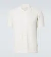 Orlebar Brown Tiernan Crochet Cotton Polo Shirt In White