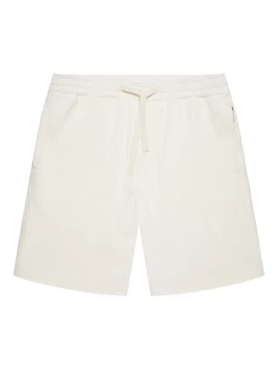 Orlebar Brown Trevone Straight-leg Cotton-blend Seersucker Drawstring Shorts In White