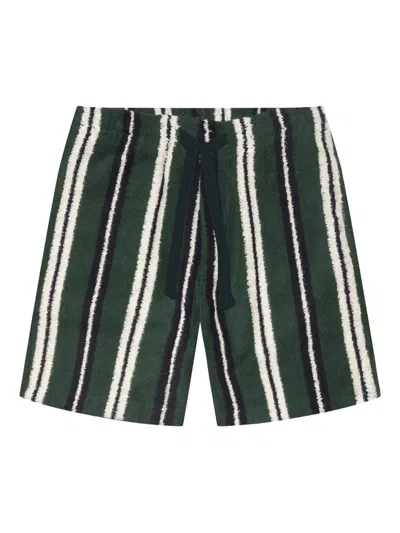 Orlebar Brown Trevone Striped Cotton Shorts In Black