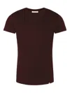 Orlebar Brown V-neck Cotton T-shirt In Red