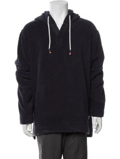 Pre-owned Orlebar Brown V-neck Long Sleeve Pullover In Blue
