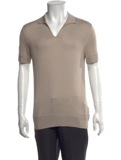 Pre-owned Orlebar Brown V-neck Short Sleeve Polo Sweater In Neutral