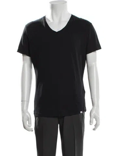 Pre-owned Orlebar Brown V-neck Short Sleeve T-shirt In Black