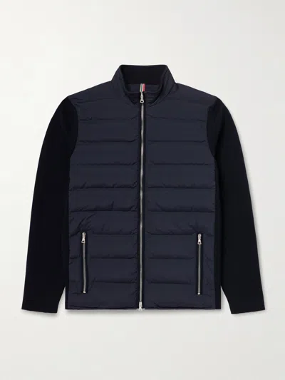 Orlebar Brown Wallace Quilted Shell And Merino Wool Down Jacket In Black