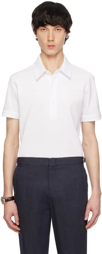 Orlebar Brown White Sebastian Polo
