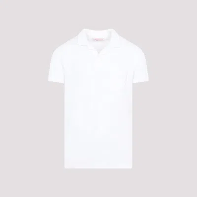 Orlebar Brown White Terry Cotton Polo