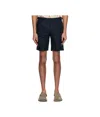 Orlebar Brown Navy Norwich Italian Linen Shorts In Black