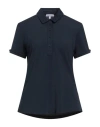 Orlebar Brown Woman Polo Shirt Midnight Blue Size 12 Polyester, Cotton, Elastane In Black