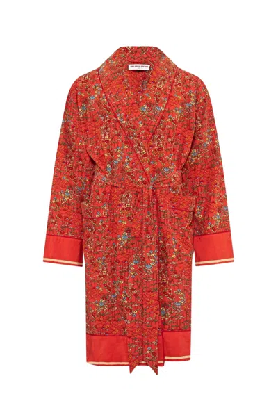 Orlebar Brown Women's Mervyn Solo Fantasy Kimono In Vermillion In Red