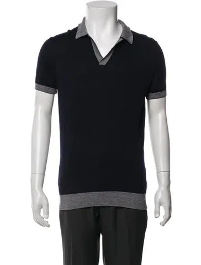 Pre-owned Orlebar Brown Wool Striped Polo Shirt In Black