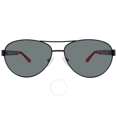 Orlebar Brown X Linda Farrow Grey Pilot Unisex Sunglasses Ob38c1sun 63 In Black / Brown / Grey