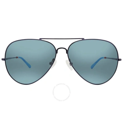 Orlebar Brown X Linda Farrow Jade Mirror Pilot Unisex Sunglasses Ob10c12sun In Brown / Jade / Navy