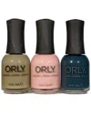 Orly 3pc Nail Polish Set: Olive You Kelly, Rose All Day, Midnight Oasis
