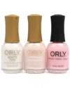 Orly 3pc Nail Polish Set: White Tips, Pink Nude, Confetti