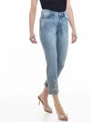 Orly Embellished Cuff Jean In Lt Wash In Multi