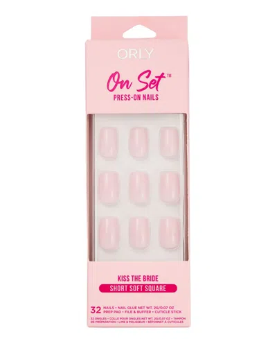 Orly Kiss The Bride "on Set" Press-ons Nails In Soft Crme,pastel Pink