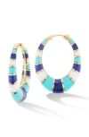 ORLY MARCEL CHUNKY INLAY HOOP EARRINGS