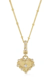 ORLY MARCEL ORLY MARCEL DIAMOND HEART PENDANT NECKLACE