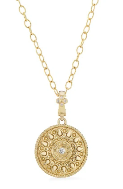 Orly Marcel Diamond Mandala Pendant Necklace In Gold