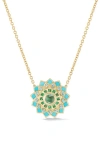ORLY MARCEL ORLY MARCEL MINI TEMPLE INLAY MANDALA NECKLACE