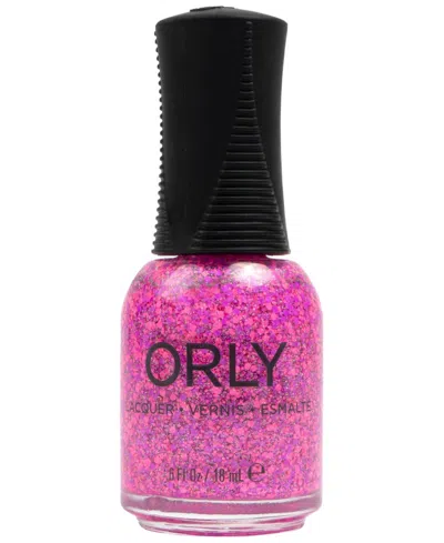 Orly Party In Pink Nail Lacquer, 0.6 Oz. In Holographic Topper Featuring Vibrant Pin