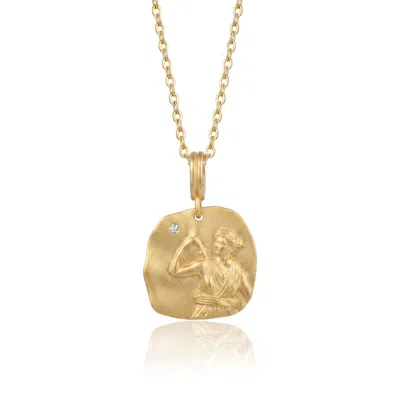 Ormiro Women's Artemis The Huntress Gold Vermeil Coin Necklace