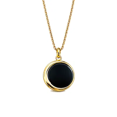 Ormiro Women's Black Luna Shungite Emf Protection Necklace