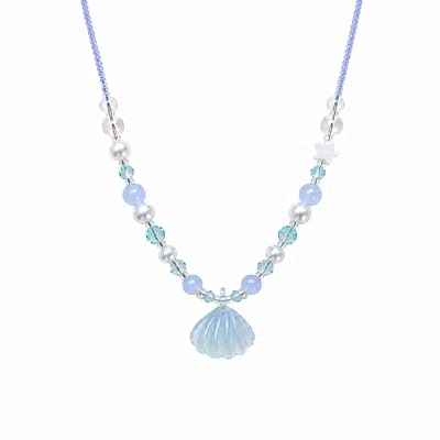 Ormiro Women's Blue Star & Shell Aquamarine Beaded Necklace