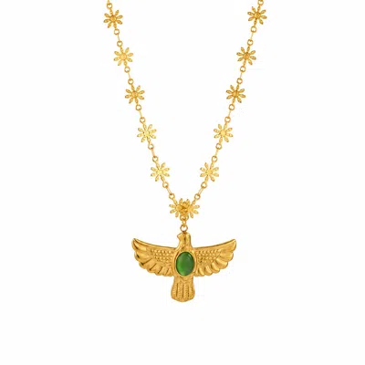 Ormiro Women's Gold Soar & Shine Eagle Necklace