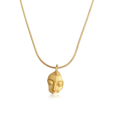 Ormiro Women's Silent Wisdom Guanyin Gold Vermeil Pendant