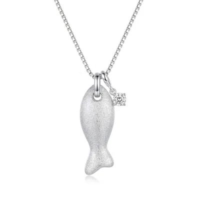 Ormiro Women's Silver Koi Fish Pendant Necklace