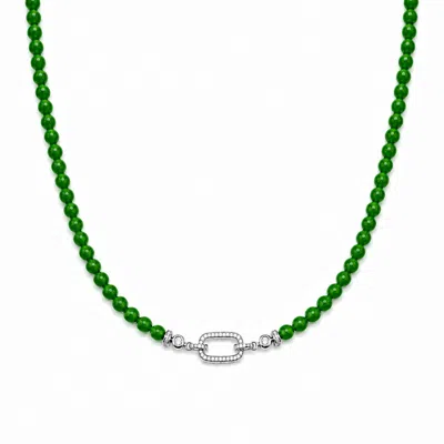 Ormiro Women's Sylva Green Chardonnay Beaded Necklace