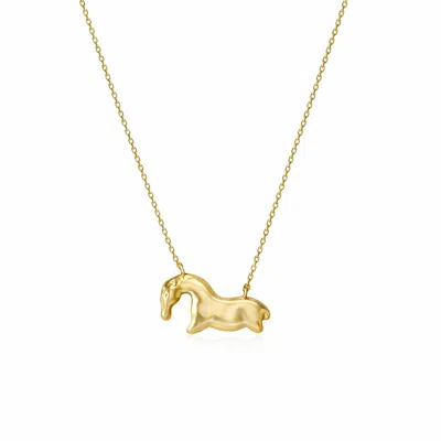 Ormiro Women's Vogelherd Horse Necklace In 14k Solid Gold