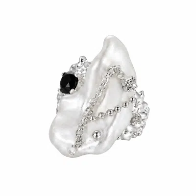 Ormiro Women's White Circe Mother Of Pearl Ring