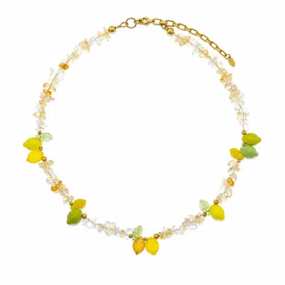 Ormiro Women's Yellow Amalfi Limoncello Beaded Citrine Necklace