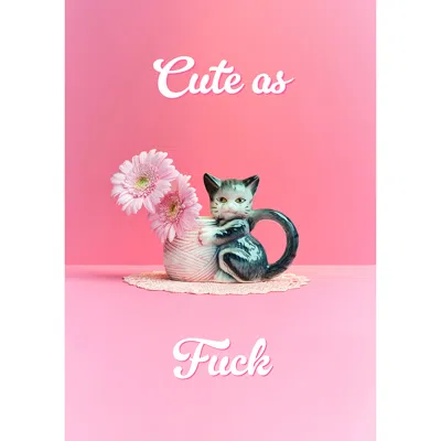 Ornament Art Nana's House, Kitty Jug Giclée Photo Print.  A One Size