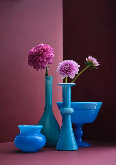 Ornament Art Pink / Purple / Blue Harmony Of Dahlias Giclée Photo Print