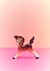 Ornament Art Pink / Purple / Brown Playful Foal Giclée Photo Print
