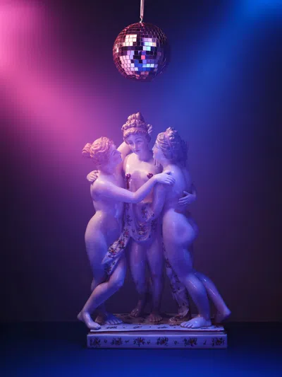 Ornament Art Pink / Purple Racy Graces Goddesses Giclée Photo Print