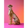 Ornament Art Seated Cheetah Pink Clash Giclée Photo Print.  A One Size