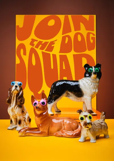 Ornament Art Yellow / Orange / Brown Join The Dog Squad Giclée Photo Print